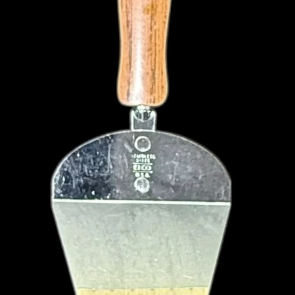 Vintage‎ EKCO USA Stainless Steel Pie Server with Wood Handle
